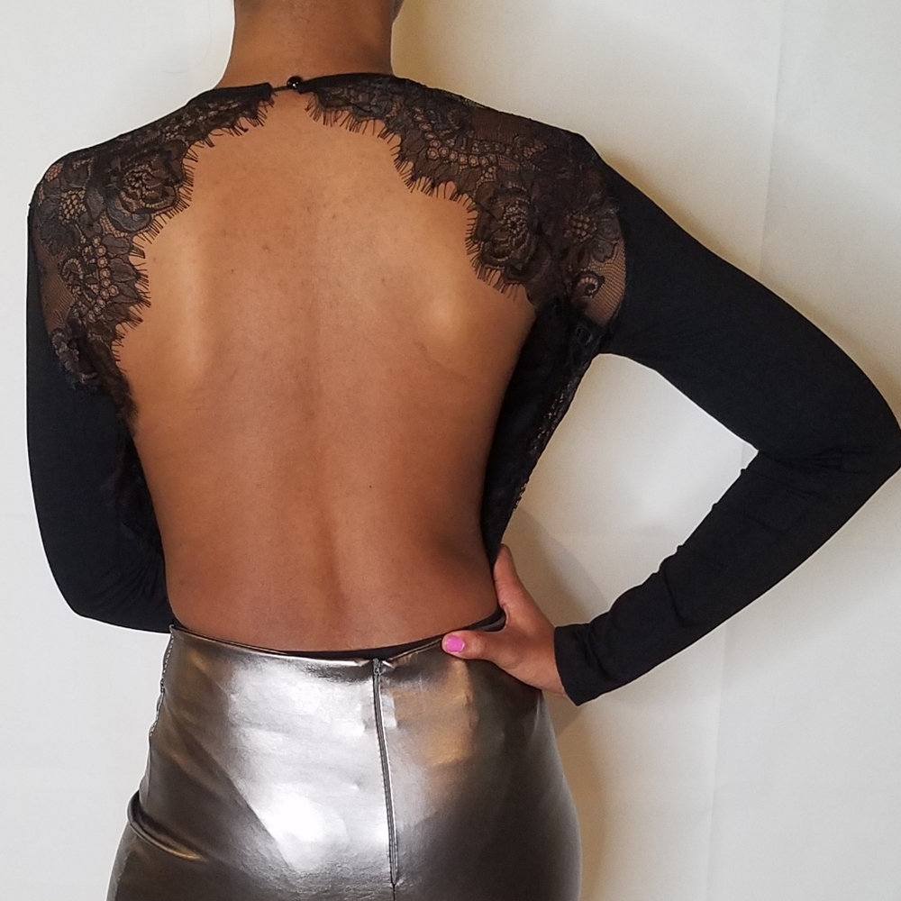 Lace back #bodysuit